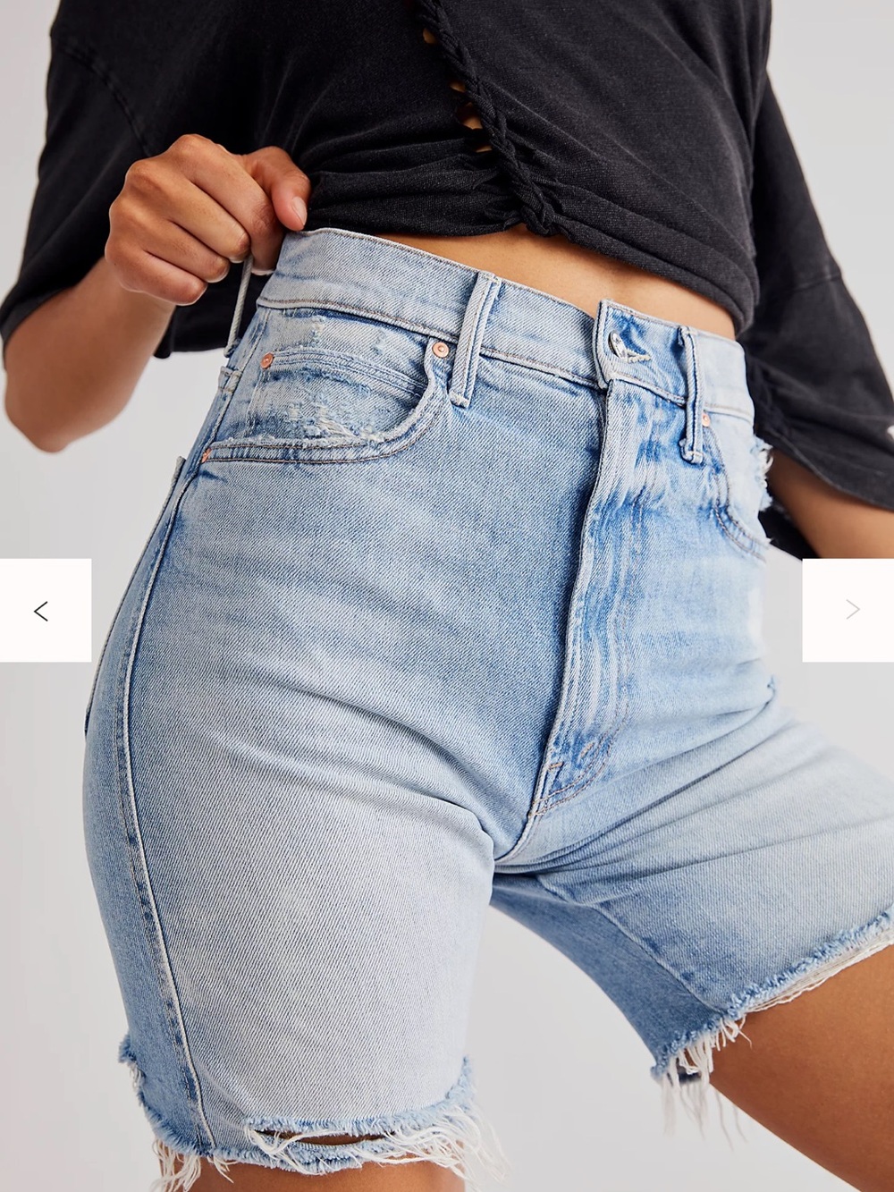 MOTHER High-Waisted Smokin' Fray Shorts - Picture 12 of 12